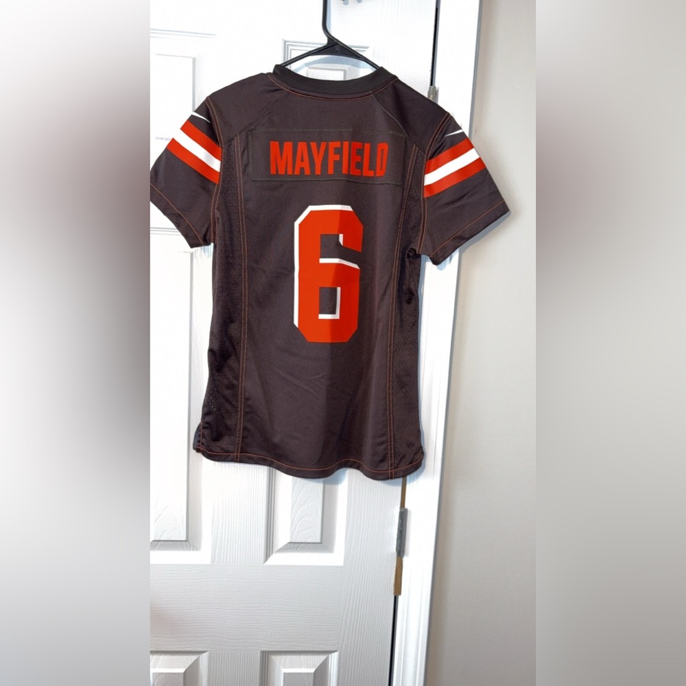 NFL Baker Mayfield Browns Brown and Orange Kids Jersey